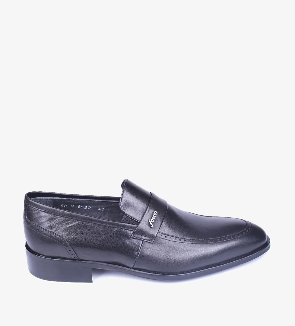 8532 Erkek Bağcıksız Hakiki Deri Klasik Ayakkabı - Görsel 1