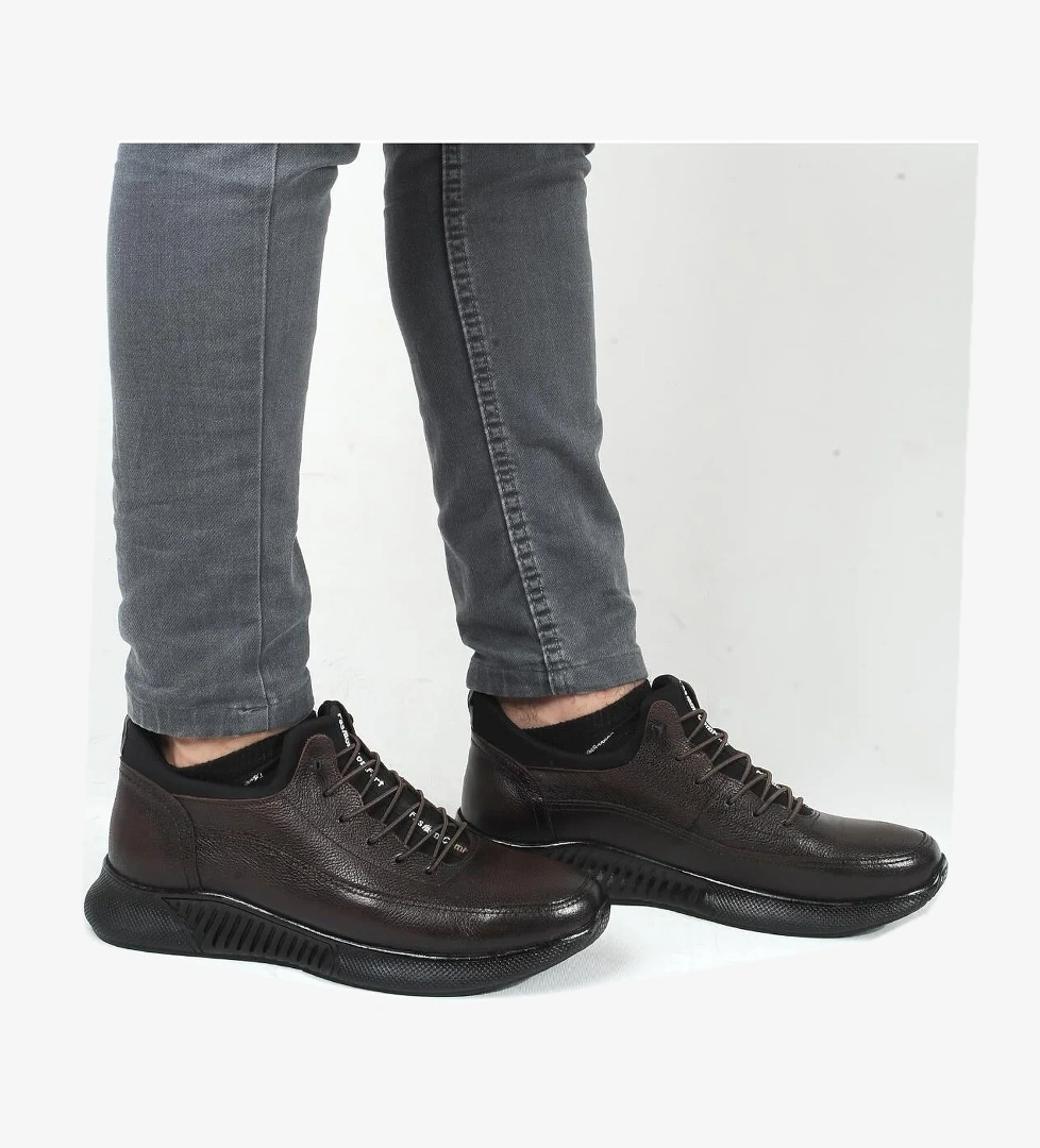 8351 Kahve Milano %100 Deri Erkek Casual Ayakkabı - Görsel 1