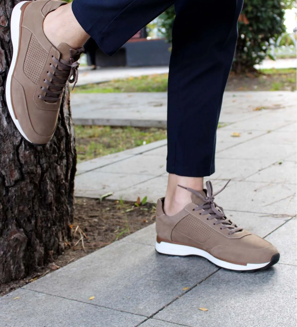 Hakiki Deri Kürklü Erkek Spor Ayakkabı 723KMA120 - Görsel 1