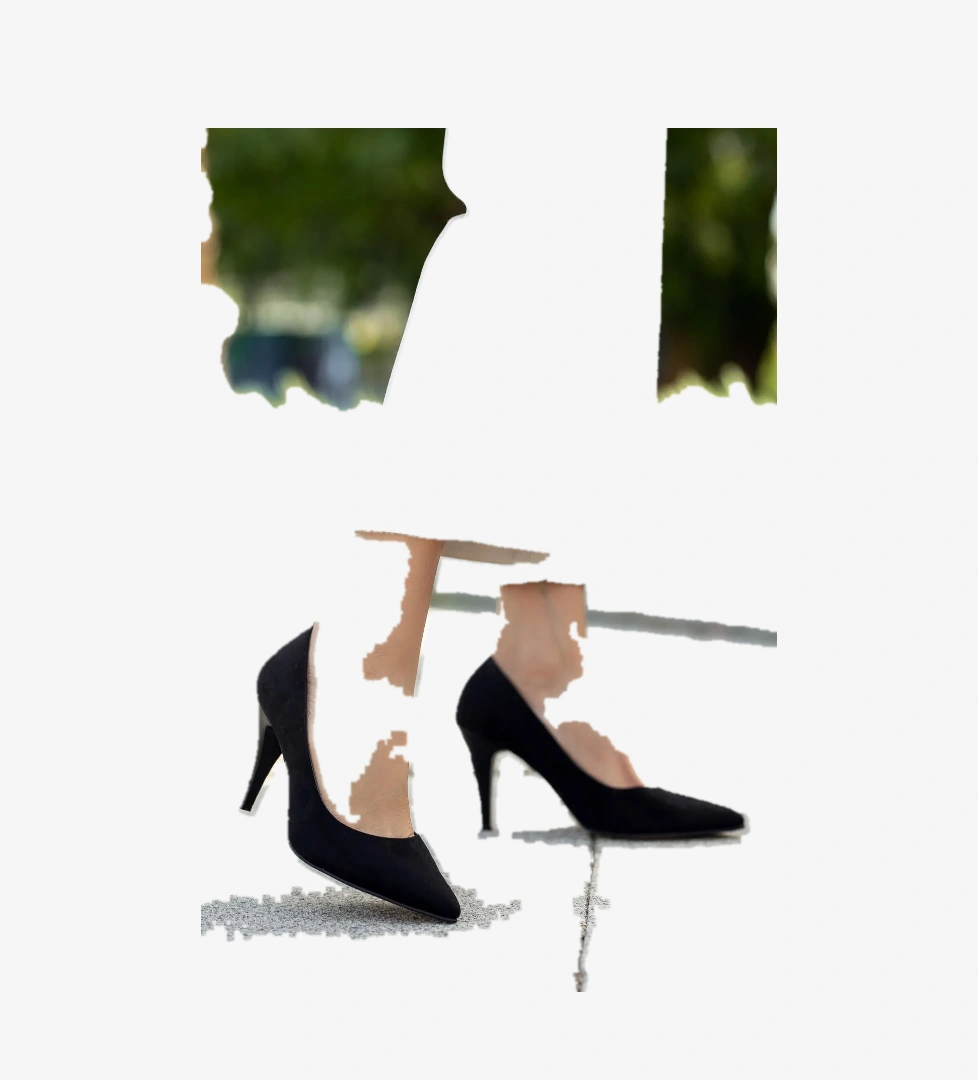 Ccway Kadın Topuklu Ayakkabı Si̇yah Ci̇lt model görseli