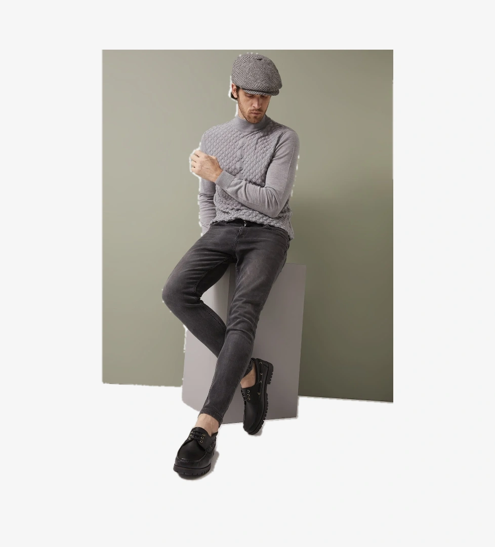 Ziya , Erkek Hakiki Deri Ayakkabı 113984 K03 Siyah model görseli