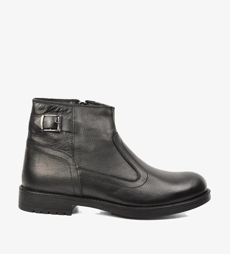 Ayakmod 450 Siyah İçi Kürklü Hakiki Deri Erkek Bot model görseli