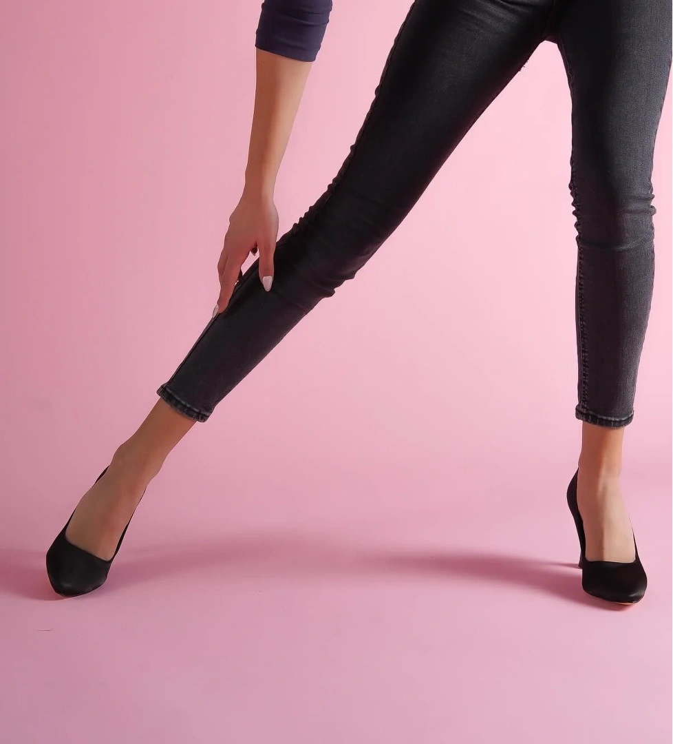 Vest Siyah Saten Günlük Kullanım Stiletto