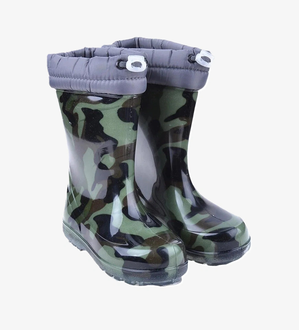 Serabian Pf-580 Haki Termal Kürklü Erkek Çocuk Çizme Bot Ayakkabı model görseli