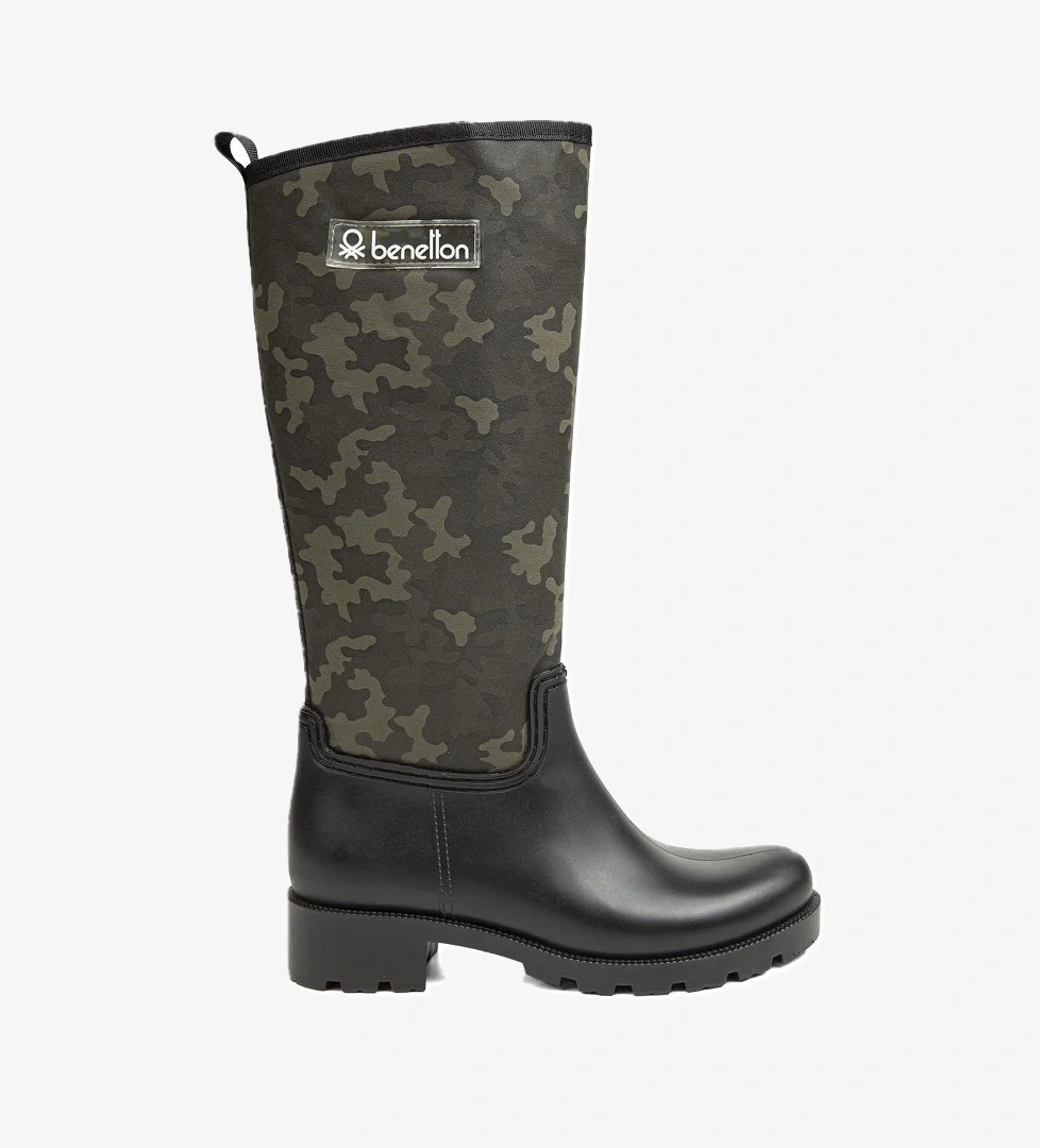 ® | BN-50007 - 34124 Yeşil Kamuflaj - Kadın Çizme - Görsel 1