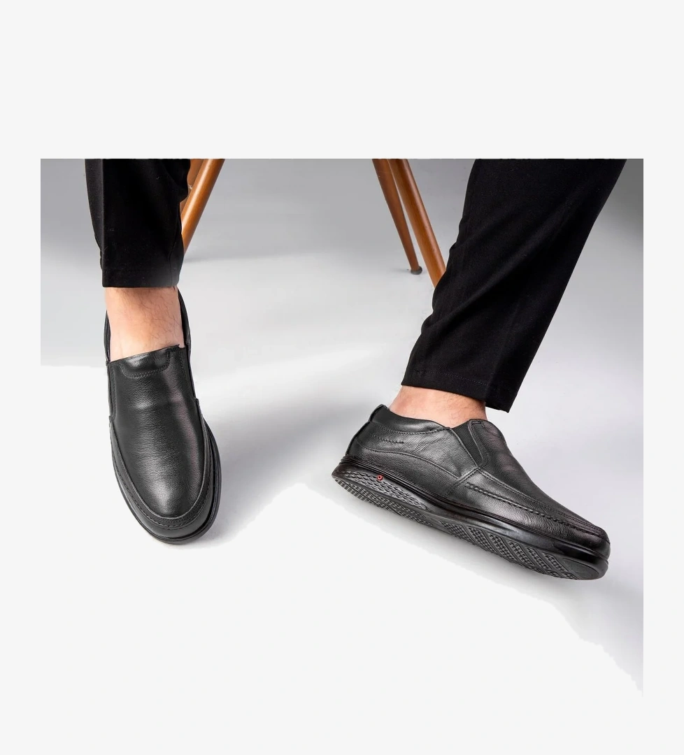 Cushy Hakiki Deri Comfort Ortopedik Erkek Günlük Ayakkabı, Baba Ayakkabısı, Ortopedik Ayakkabı