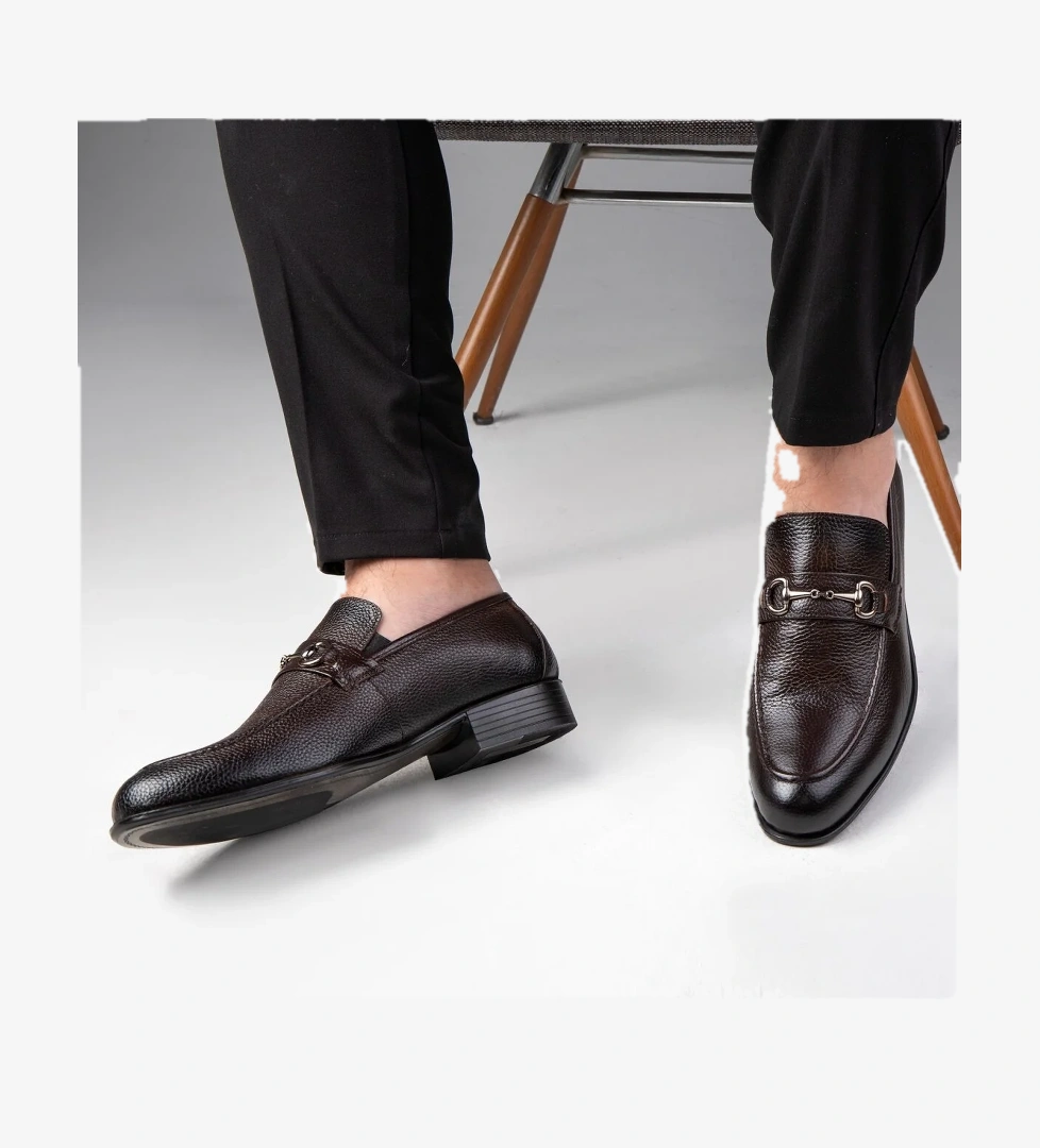 Sidro Hakiki Deri Erkek Klasik Ayakkabı, Loafer Klasik Ayakkabı, Makosen Ayakkabı - Görsel 1