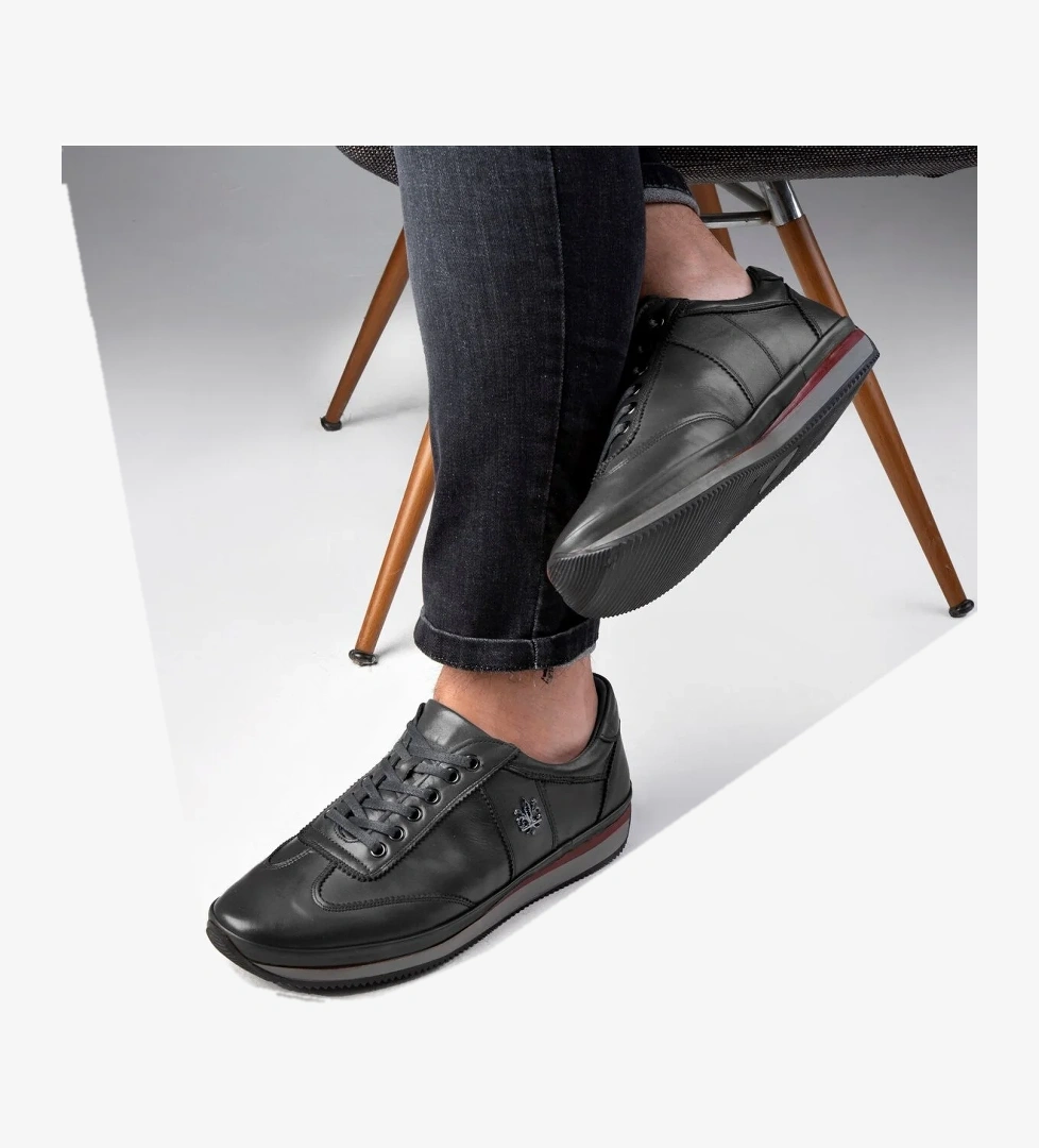 Reale Hakiki Deri Erkek Günlük Ayakkabı, İçi Kürklü Ayakkabı, Kışlık Kürklü Ayakkabı