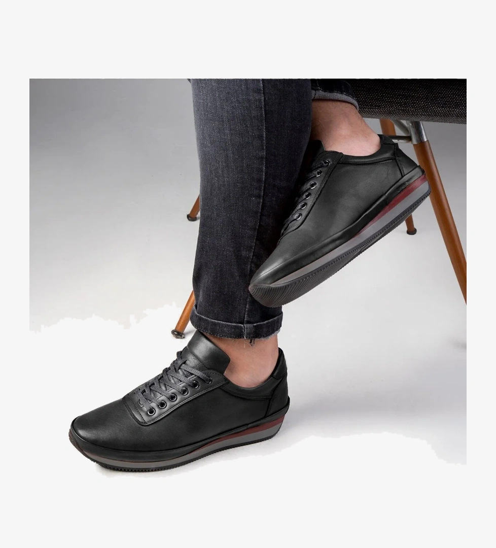 Semplici Hakiki Deri Erkek Günlük Ayakkabı, İçi Kürklü Ayakkabı, Kışlık Kürklü Ayakkabı