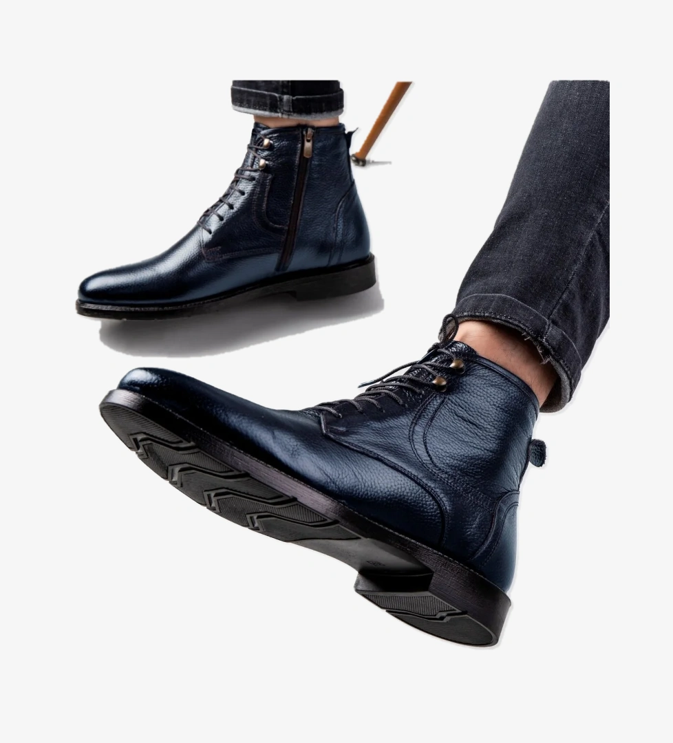 Ducavelli Rico Hakiki Deri Bağcıklı Kauçuk Taban Erkek Bot, Erkek Günlük Bot