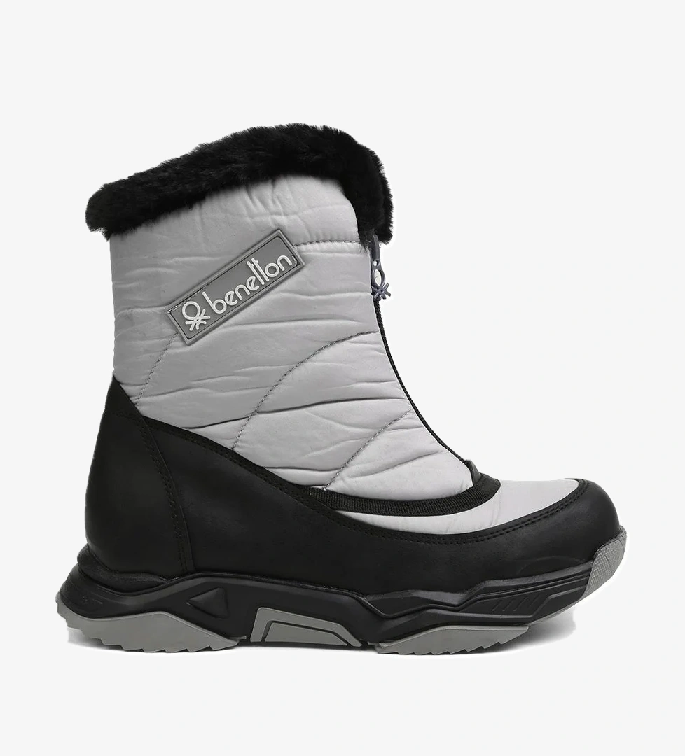 ® | BN-30393 - 3256 Gri Siyah - Kadın Bot