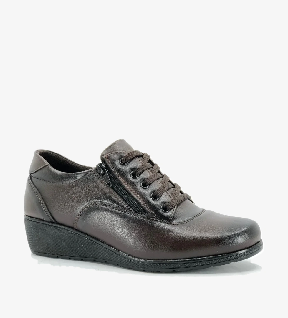 Berfilla Fermuarlı Oxford Klasik Kadın Ayakkabı