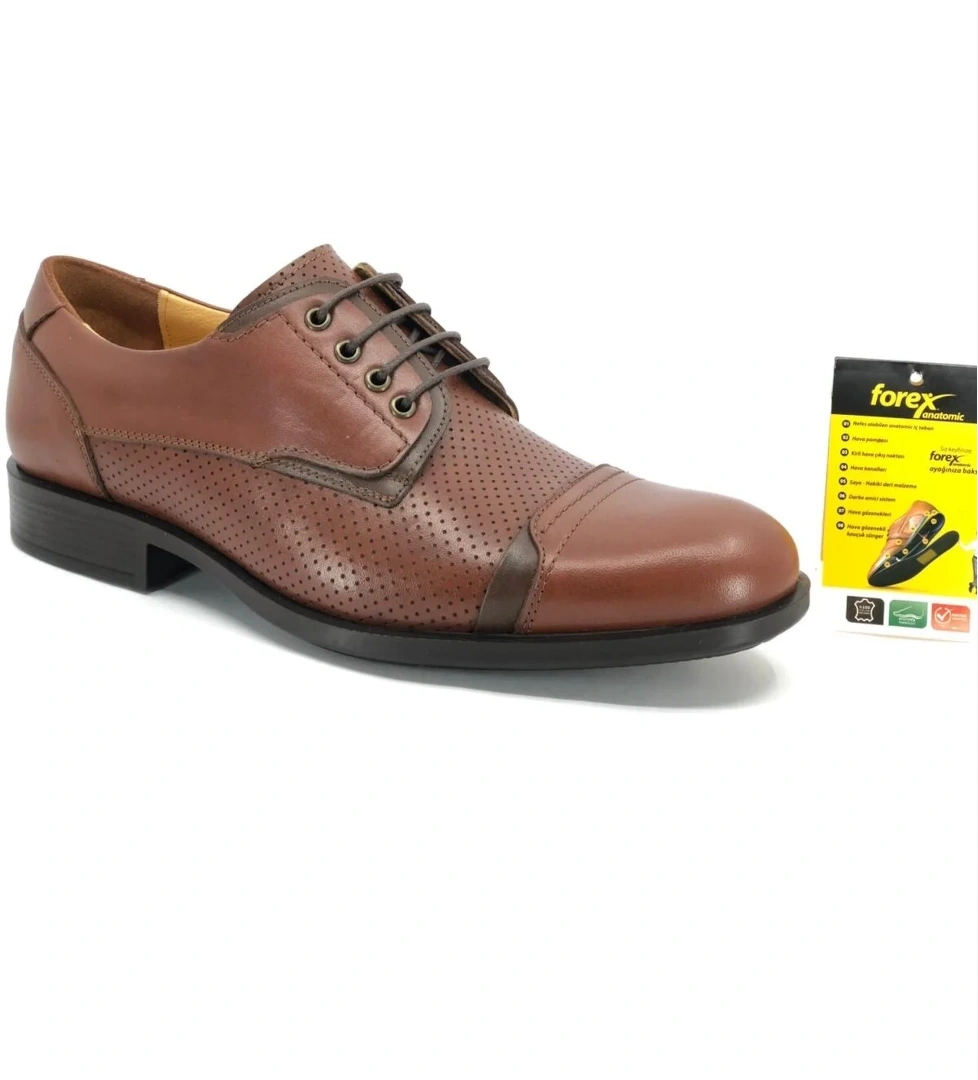 Forex 2558 Klimalı %100 Deri Dr. Tavsiyeli Erkek Klasik Ayakkabı - Görsel 1