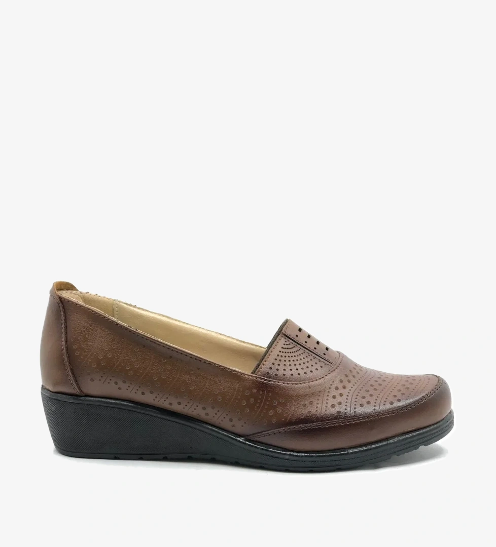 Berfilla Dr.Tavsiyeli İçi %100 Deri Anne Kadın Babet Ayakkabı - Görsel 1