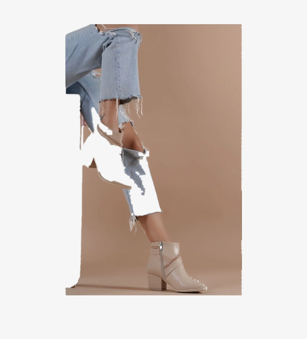 Feles Şerit Taş Detaylı Kadın Bot model görseli