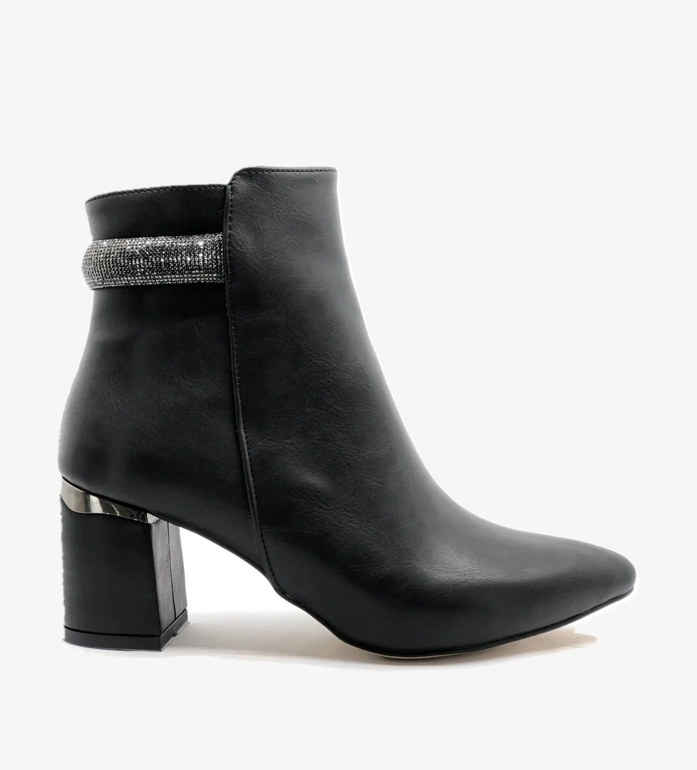 Feles Bilek Şerit Taş Dekolteli Klasik Kadın Bot model görseli