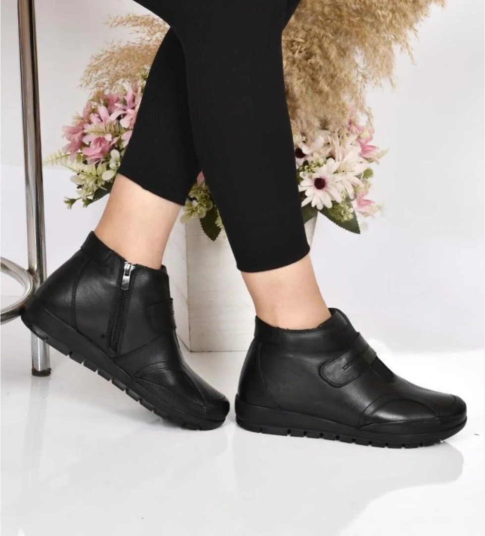 Scavia 02290 Orto Pedik Kadın Anne Deri Bot - Görsel 1