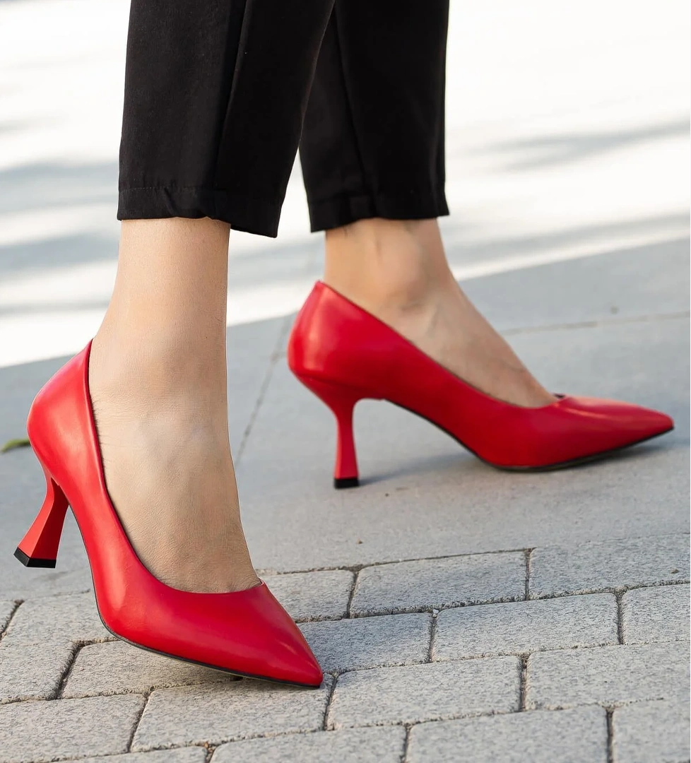Kadın Stiletto KIRMIZI CİLT - Görsel 1