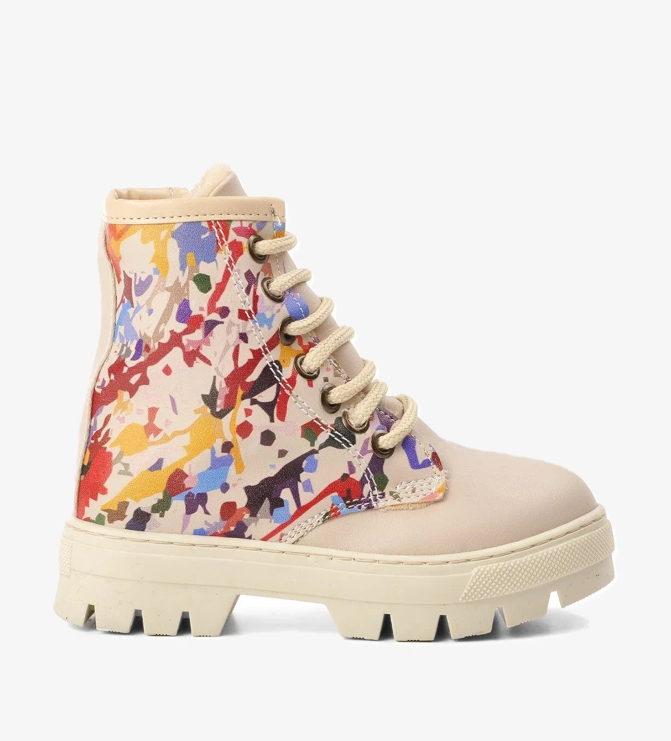 Arz 2301001-P Bej İçi Kürklü Fermuarlı Çocuk Bot - Görsel 1