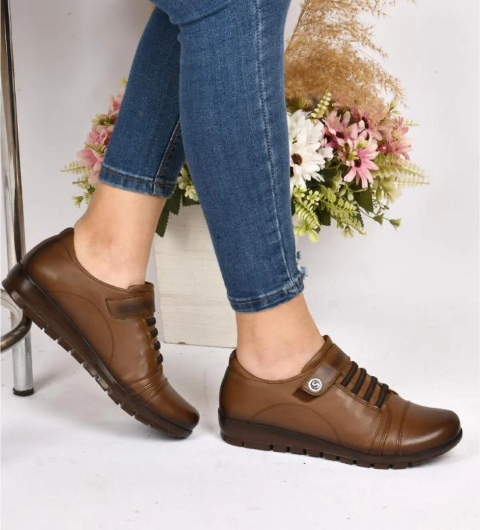 Scavia Orto Pedik Bayan Günlük Hakiki Deri Ayakkabı - Görsel 1