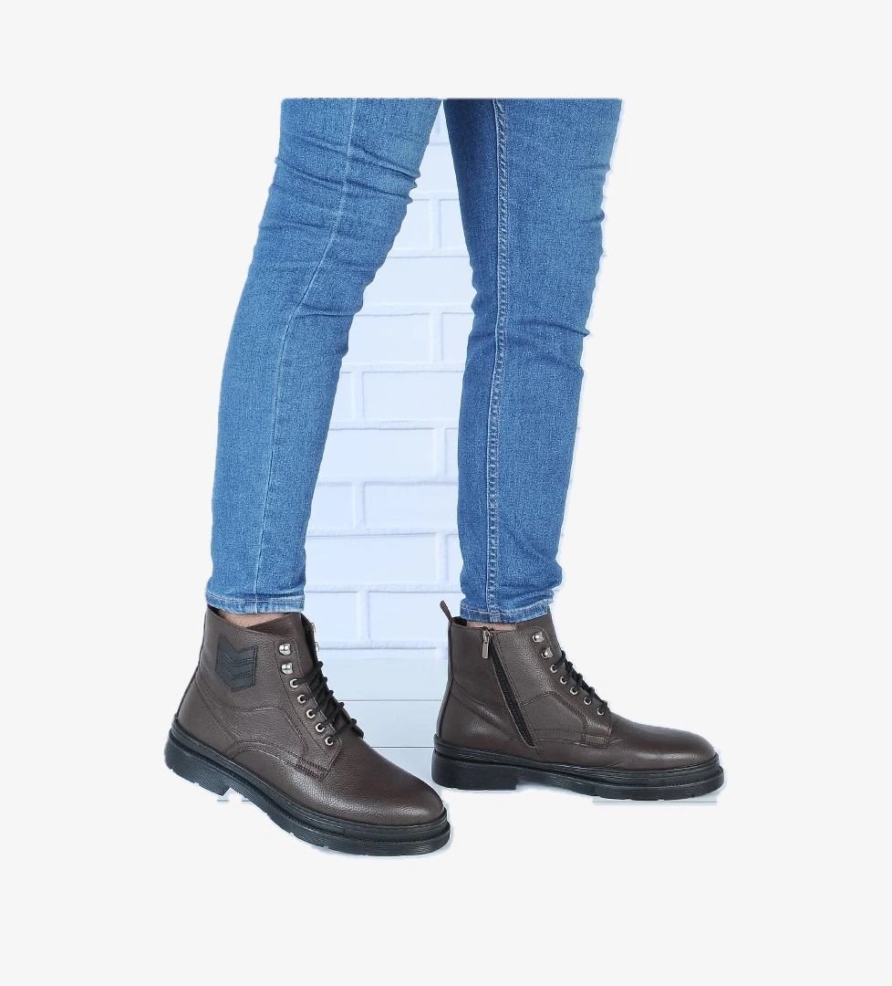 Balayk B-06 Kahve Termal Kürklü Erkek Kışlık Deri Bot model görseli