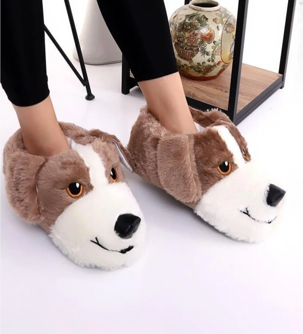 Unisex Çocuk Hayvanlı Köpekli Panduf Ev Botu