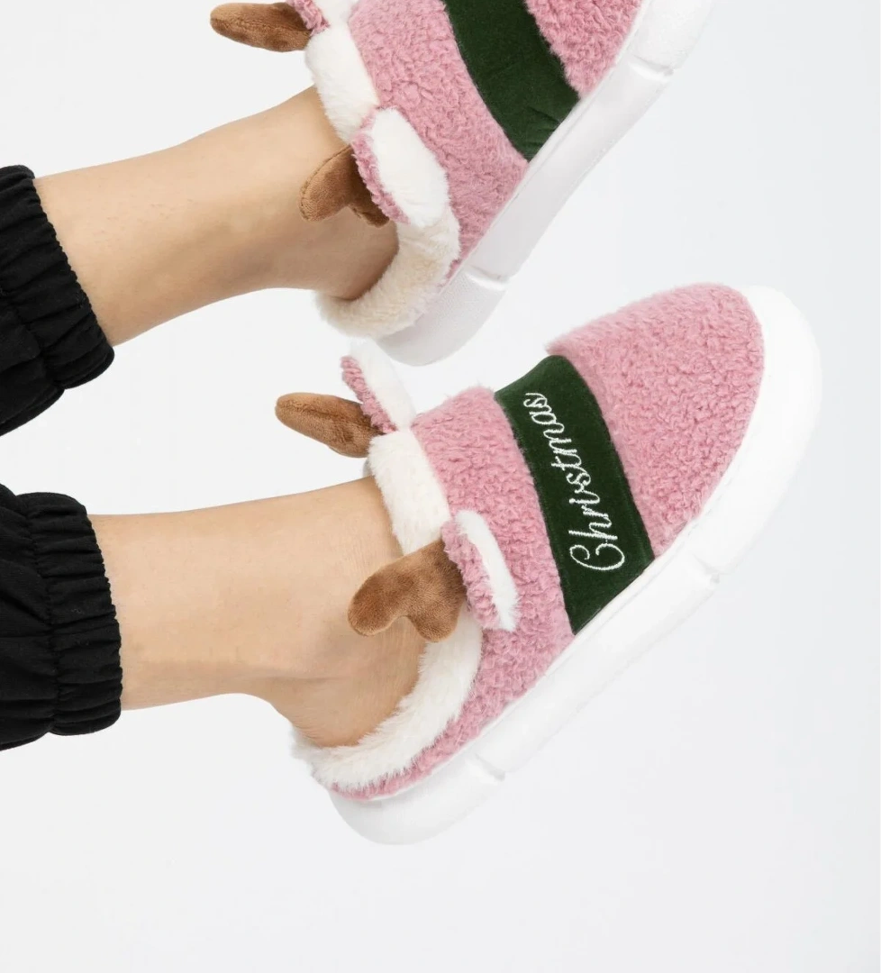 Letoon Soft Deer Kadın Yılbaşı Temalı Ev Terliği model görseli