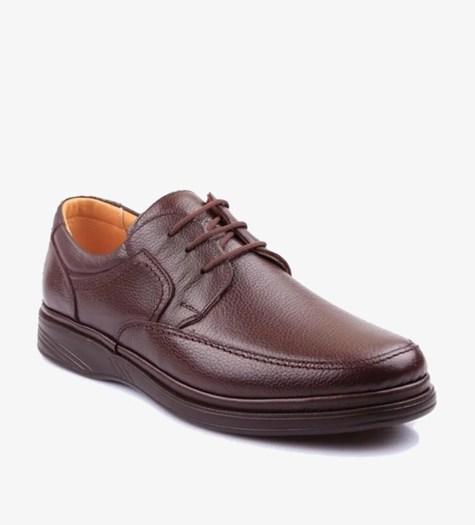 100-23 Hakiki Deri Anatomik Bağcıklı Erkek Ayakkabı - Görsel 1