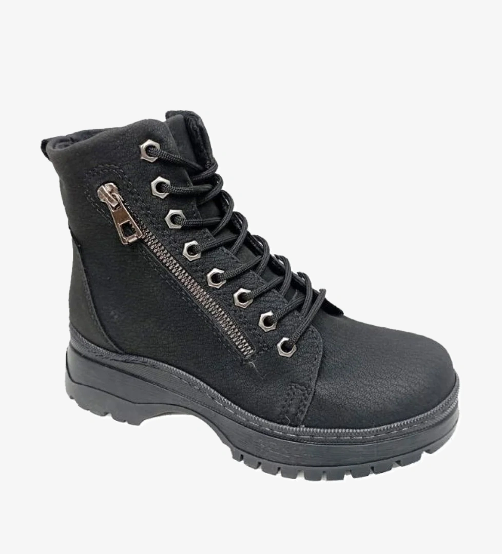 206-22 Yağlı Deri Postal Kadın Bot - Görsel 1