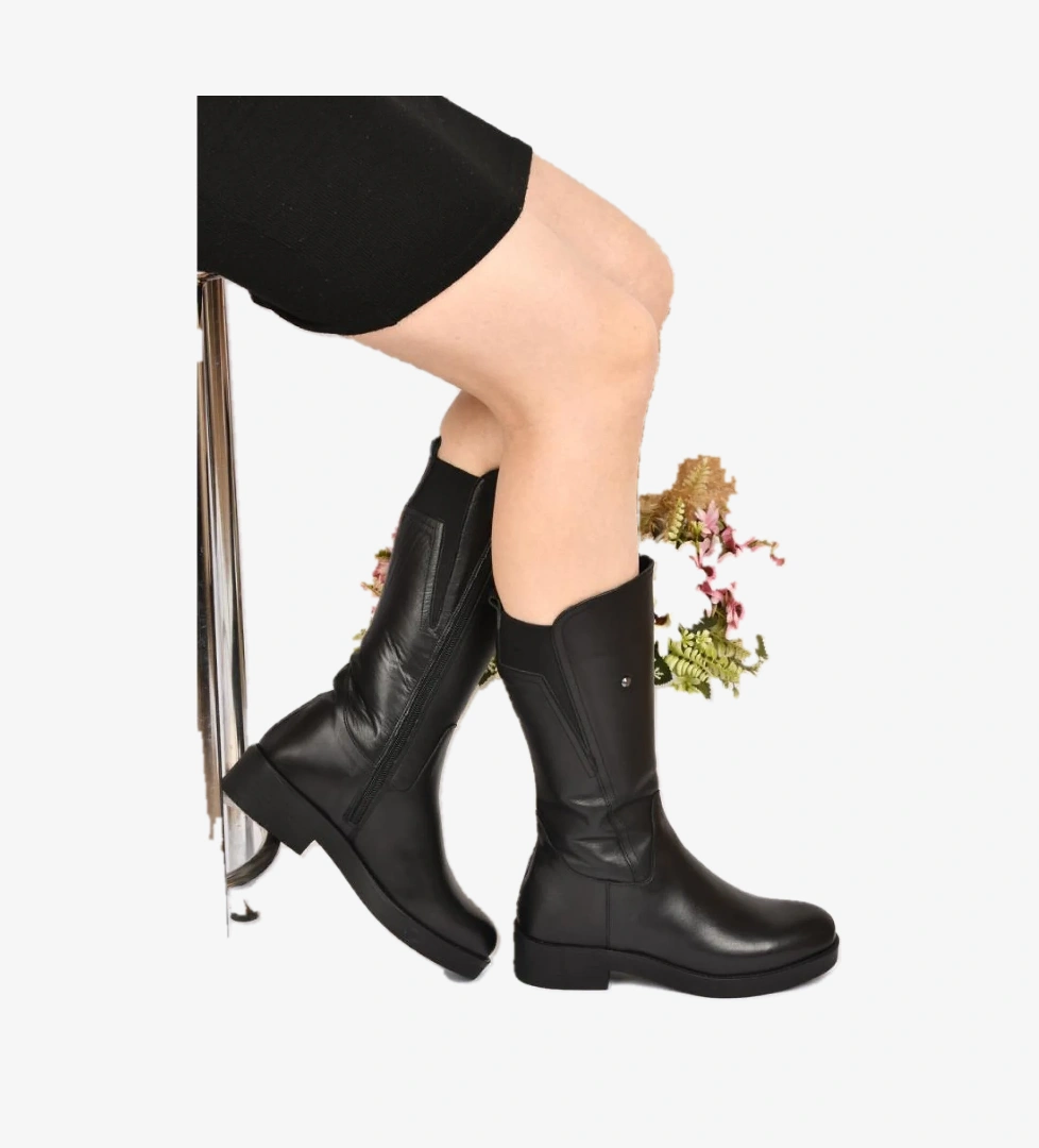 88056 Kadın Çizme Deri Bot - Görsel 1