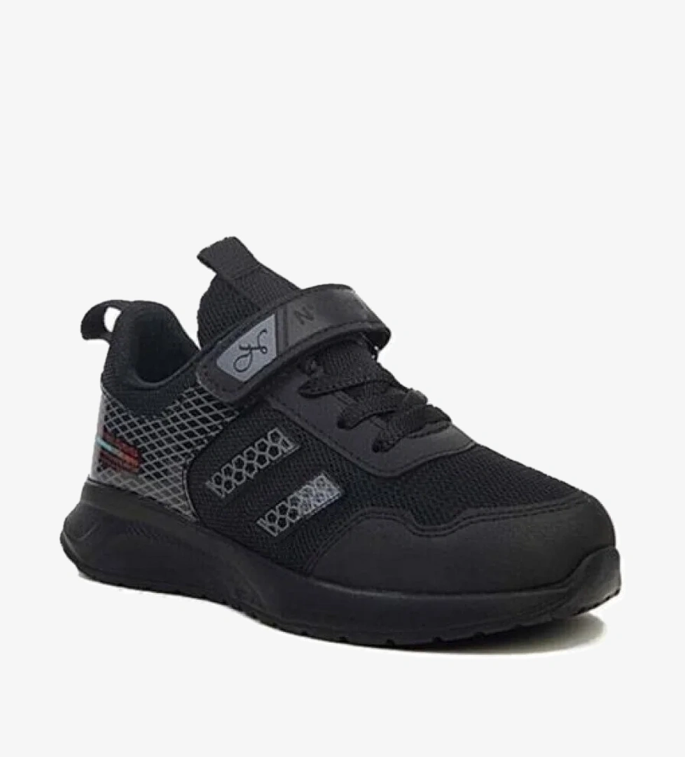 Ndrops 05P-22 Deri Çocuk Sneaker Ayakkabı Siyah Füme model görseli