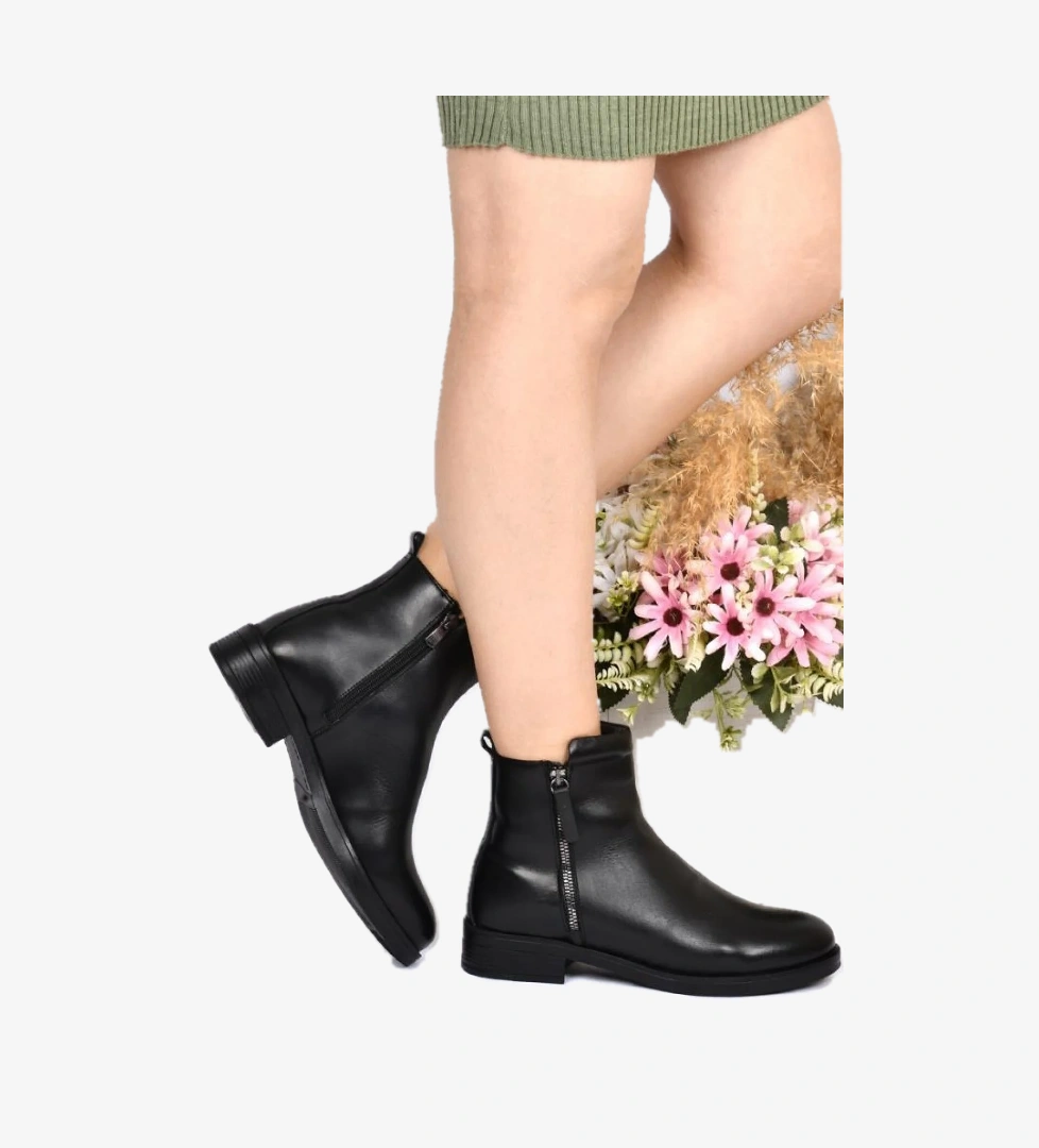 Z13615 Kadın Postal Deri Bot - Görsel 1