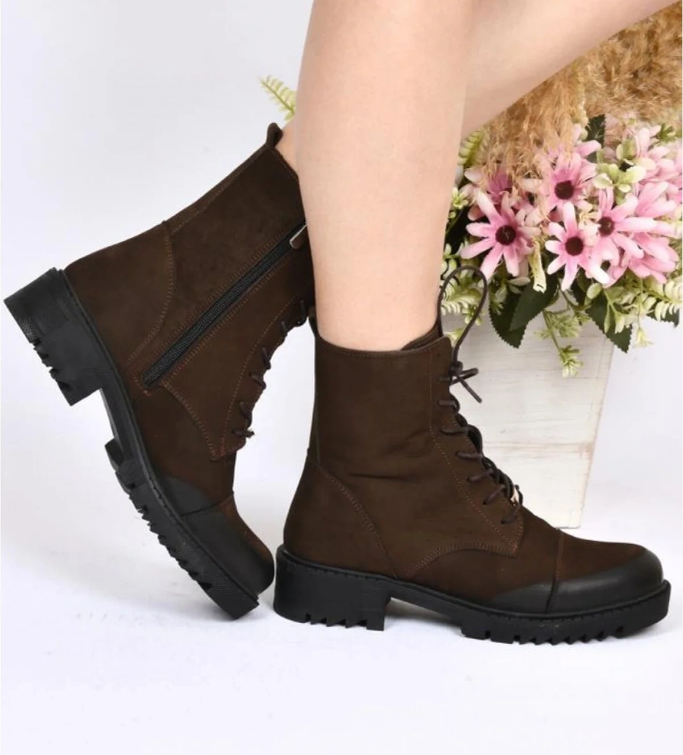 Z1364 Kadın Postal Deri Bot - Görsel 1