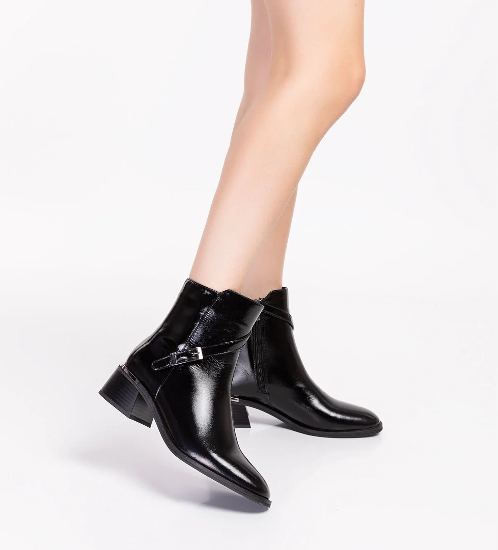 Gondol Hakiki Deri Toka Detay Fermuarlı Bot Anl.2380 - Görsel 1