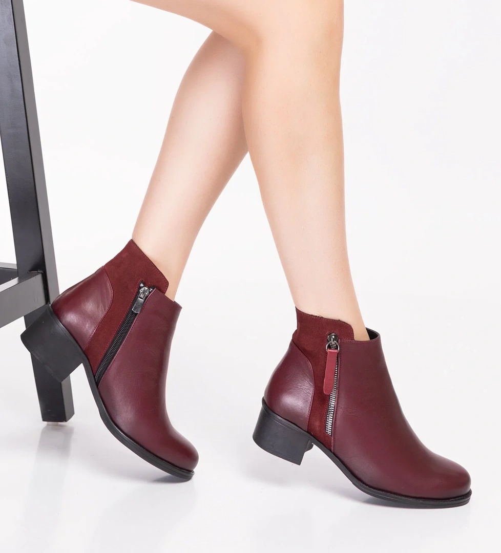 Gondol Kadın Hakiki Deri Klasik Topuklu Bot anl.2101