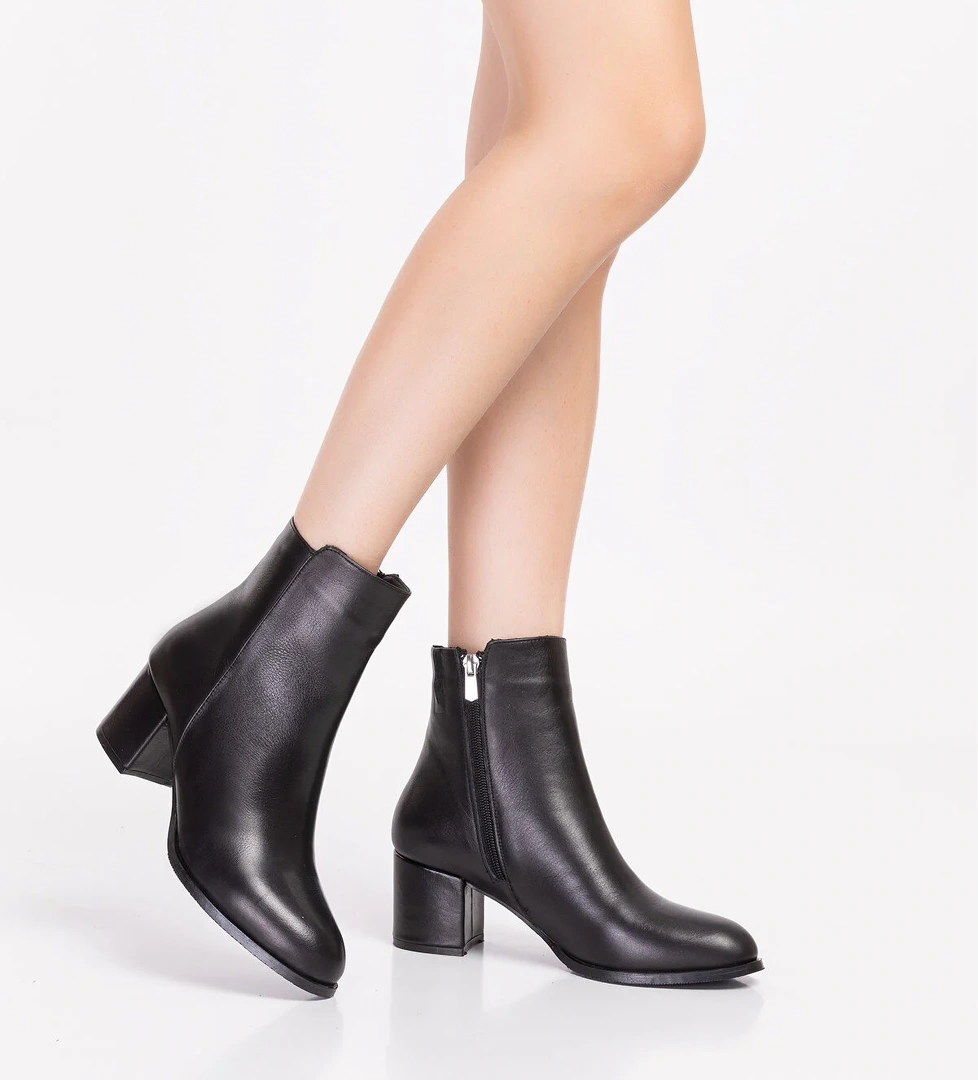 Gondol Kadın Hakiki Deri Klasik Topuklu Bot anl.5810 - Görsel 1