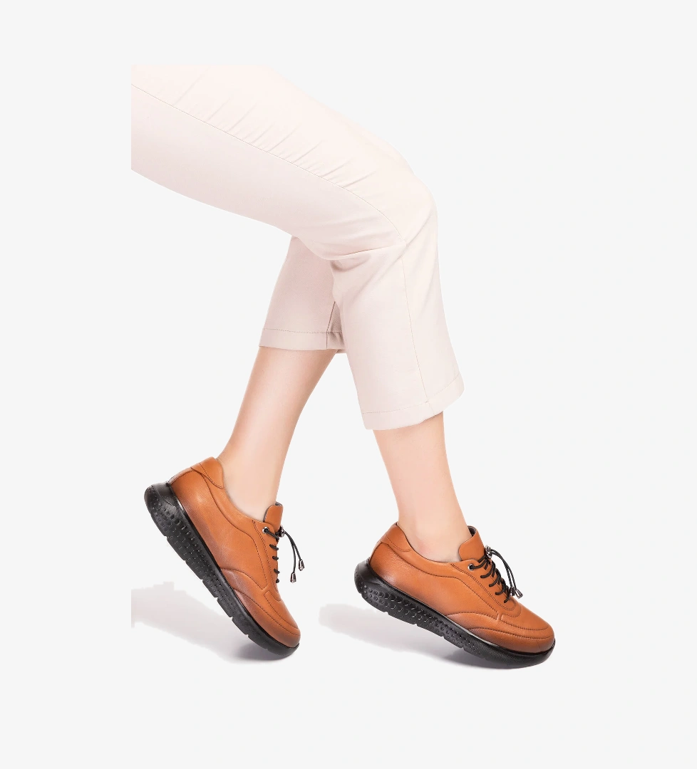 Gondol Içi Dışı Hakiki Deri Faylon Taban Hafif Spor Ayakkabı es.110