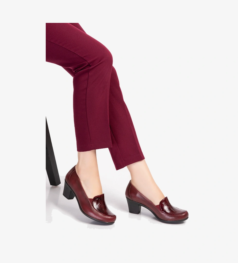 Gondol Hakiki Deri Rahat Klasik Topuklu Ayakkabı vdt.206