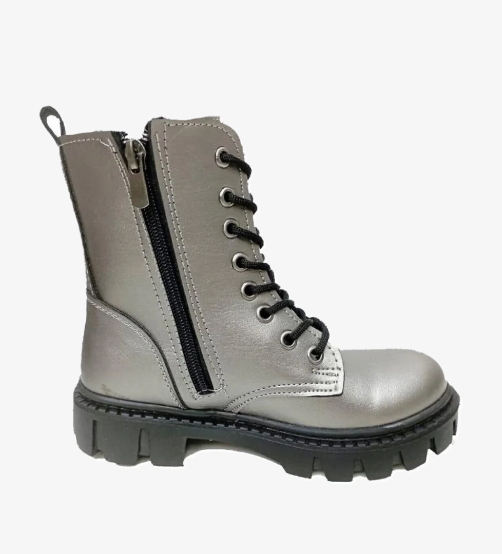 9604 Deri Trend Fashion Kız Çocuk Bot - Görsel 1