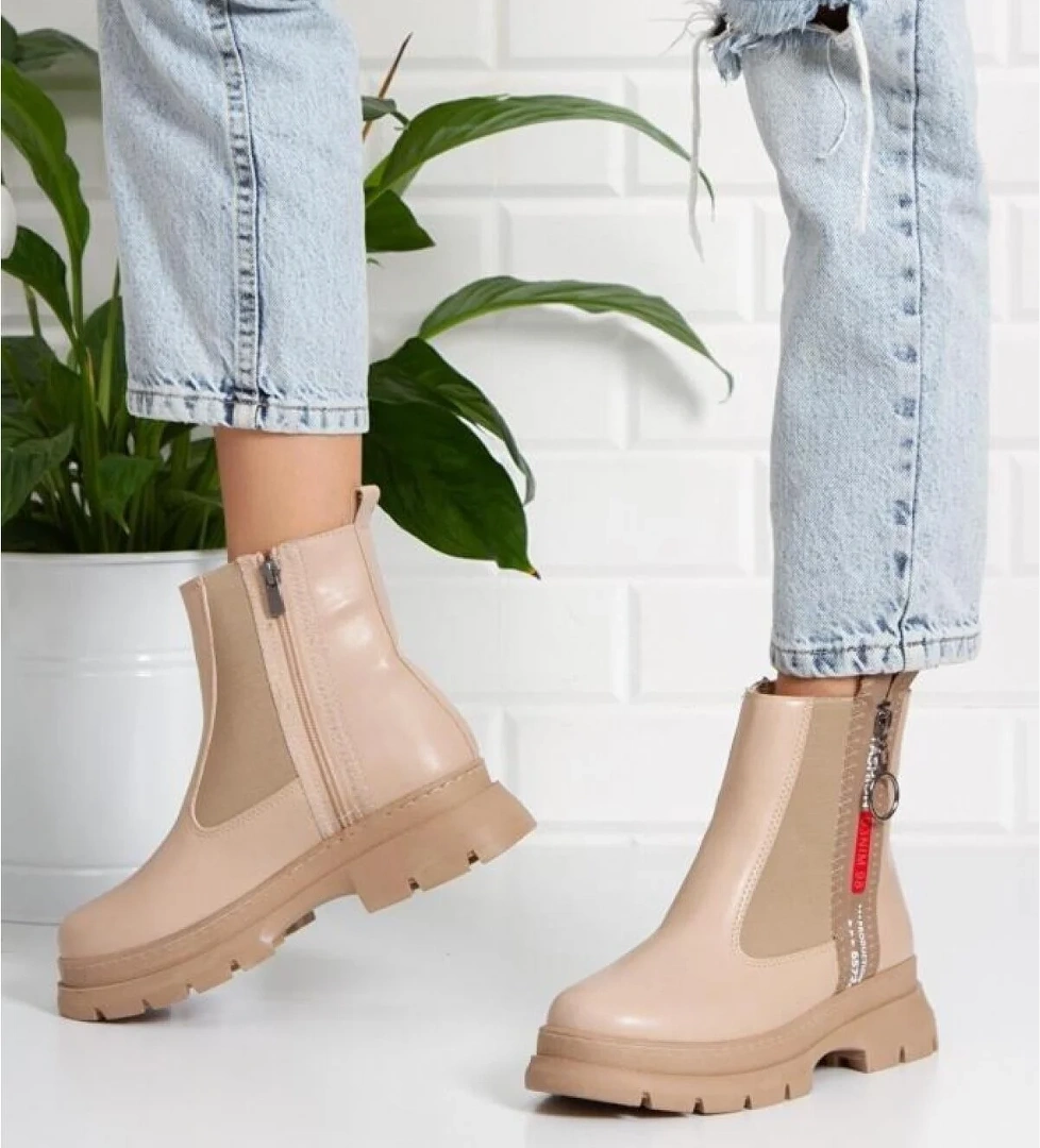 6036 Deri Trend Fashion Kadın Bot - Görsel 1