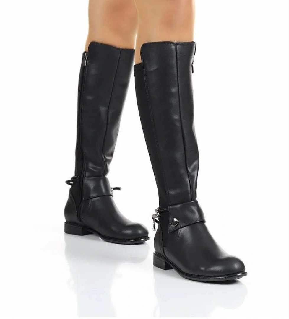 505 Deri Trend Fashion Kadın Çizme - Görsel 1