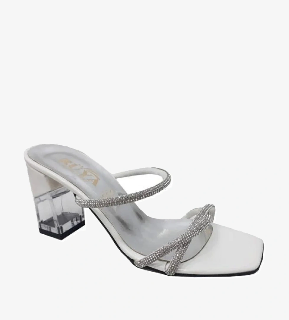 8208-5 Rugan Taşlı Fashion Kadın Terlik - Görsel 1