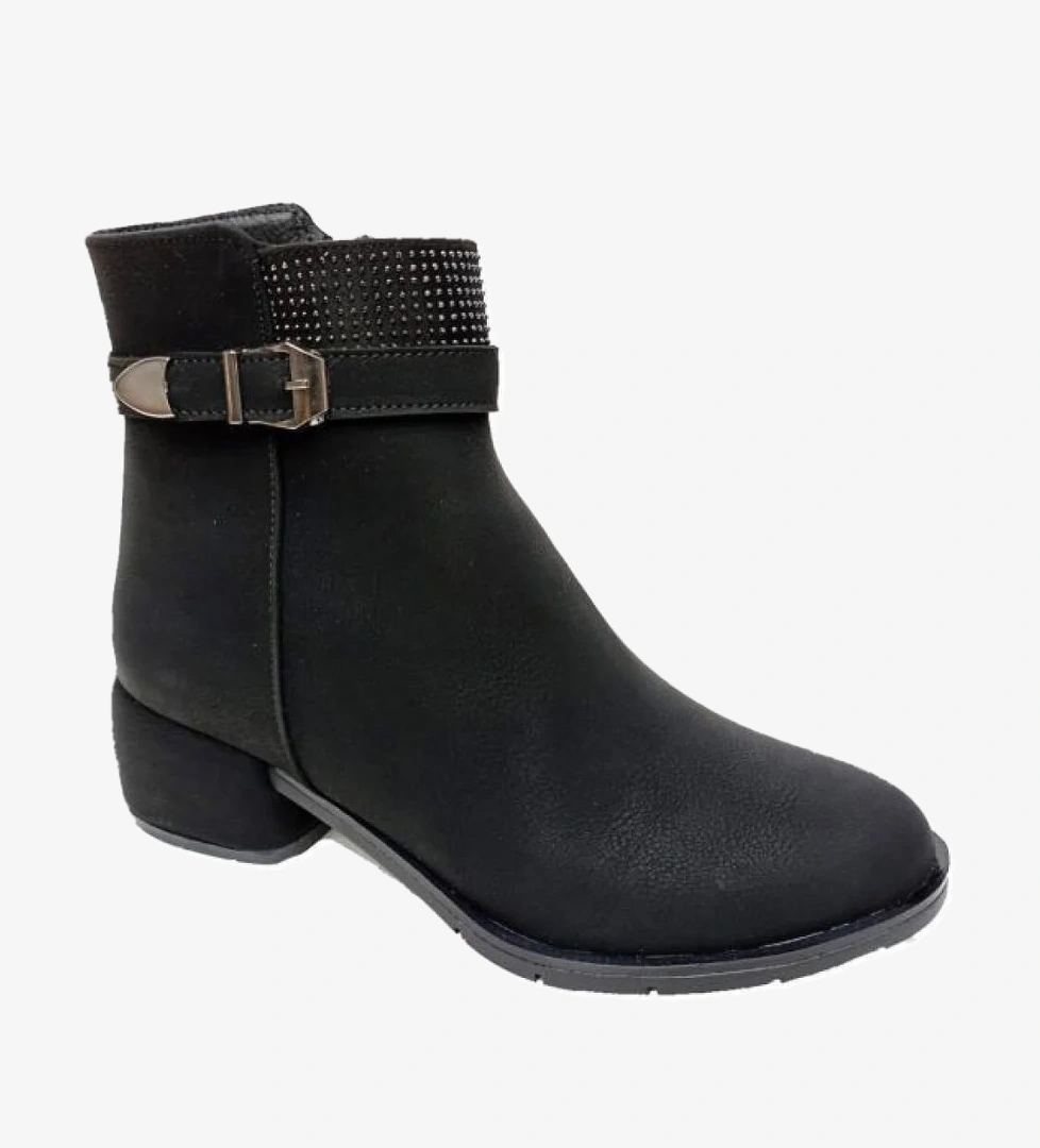 500-22 Yağlı Deri Trend Fashion Kadın Bot - Görsel 1