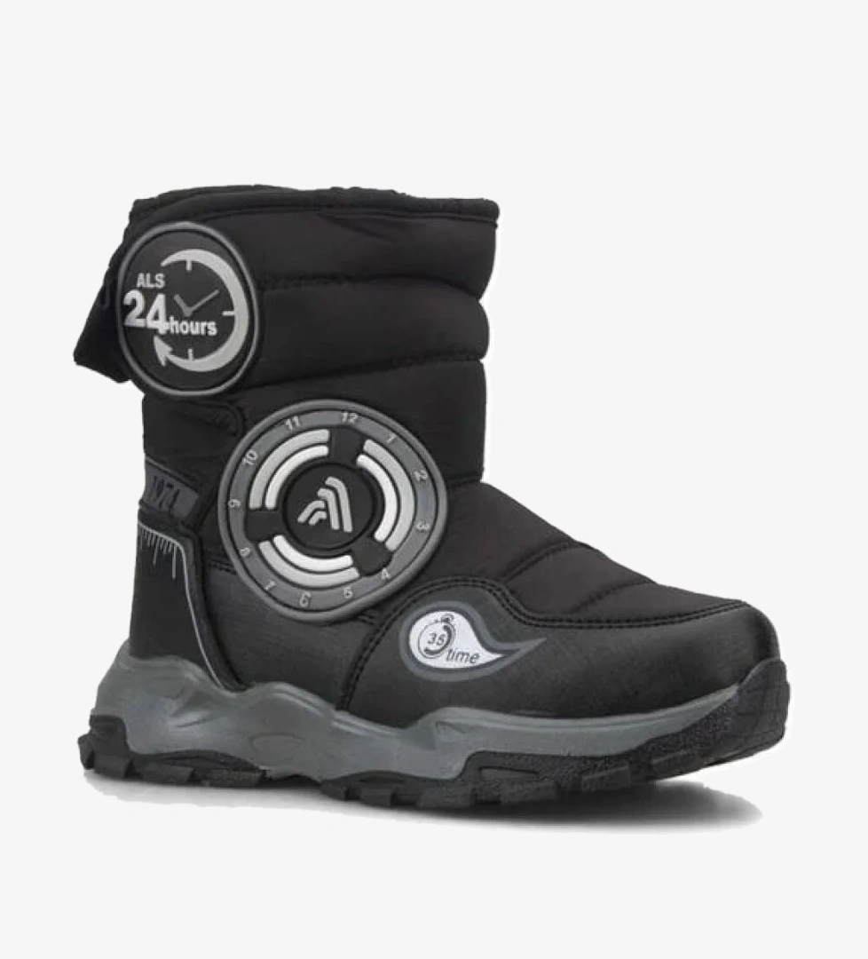 Alessio 2221F Kürklü Çocuk Kar Bot Siyah Füme model görseli