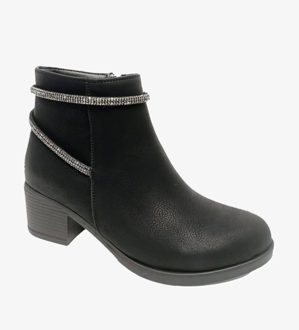 9304 Yağlı Deri Trend Fashion Fermuarlı Kadın Bot - Görsel 1