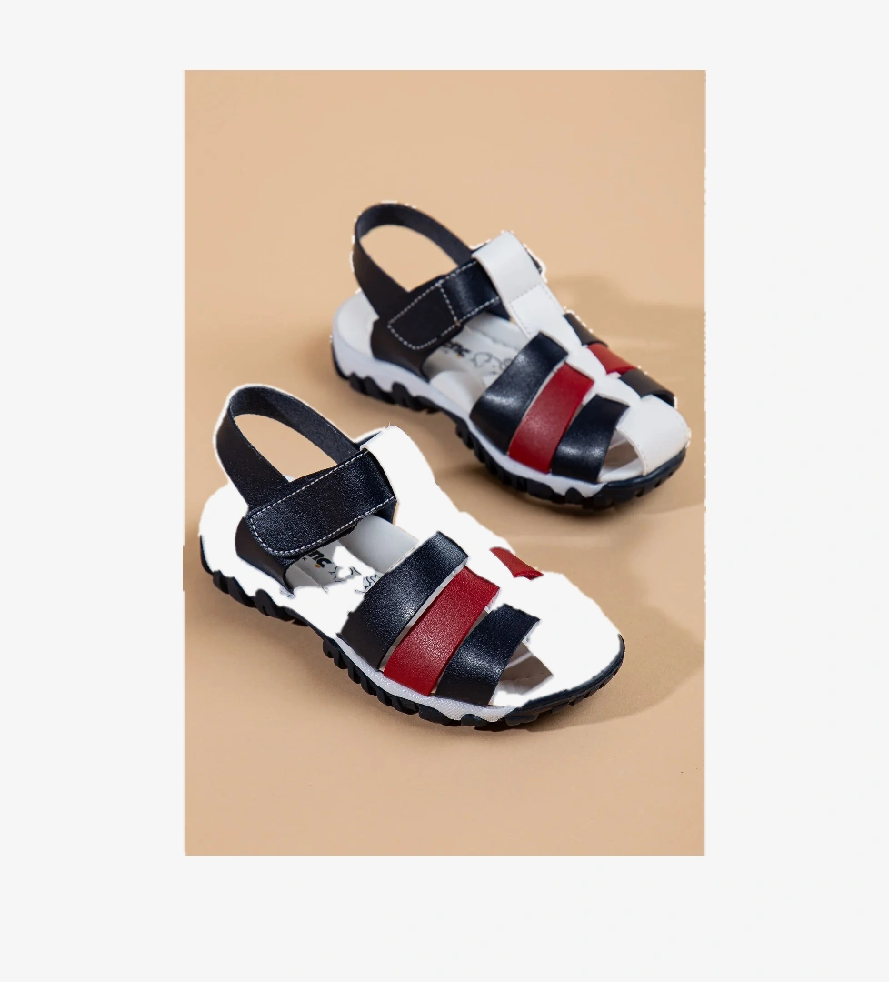 Şirin Bebe 3332 Laci Beyaz Erkek Çocuk Sandalet Ayakkabı model görseli