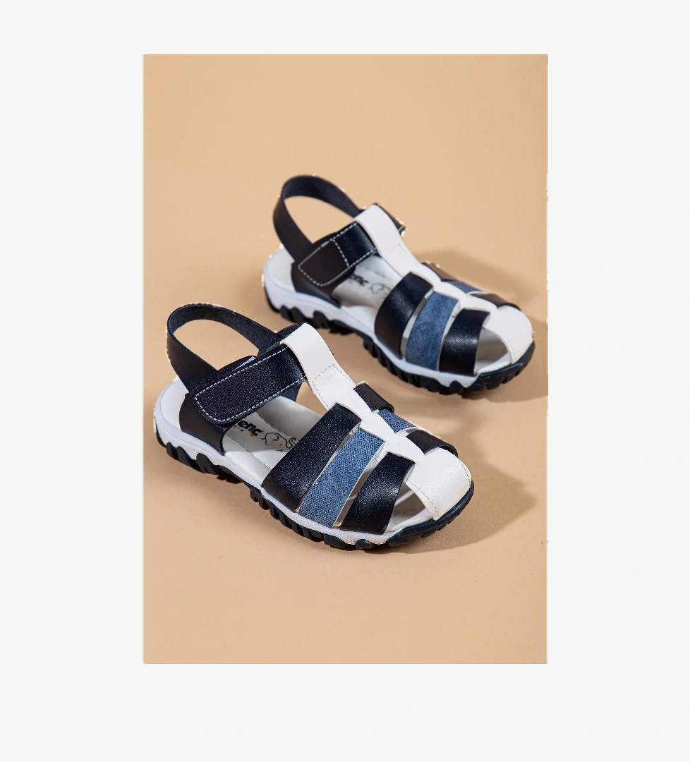Şirin Bebe 3315 laci Beyaz Erkek Çocuk Sandalet Ayakkabı model görseli