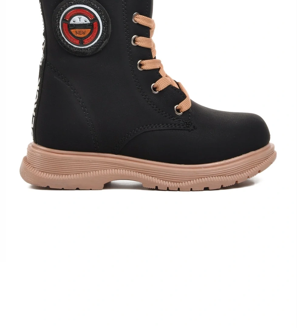 Peris-P Siyah-Somon İçi Kürklü Kız Çocuk Bot