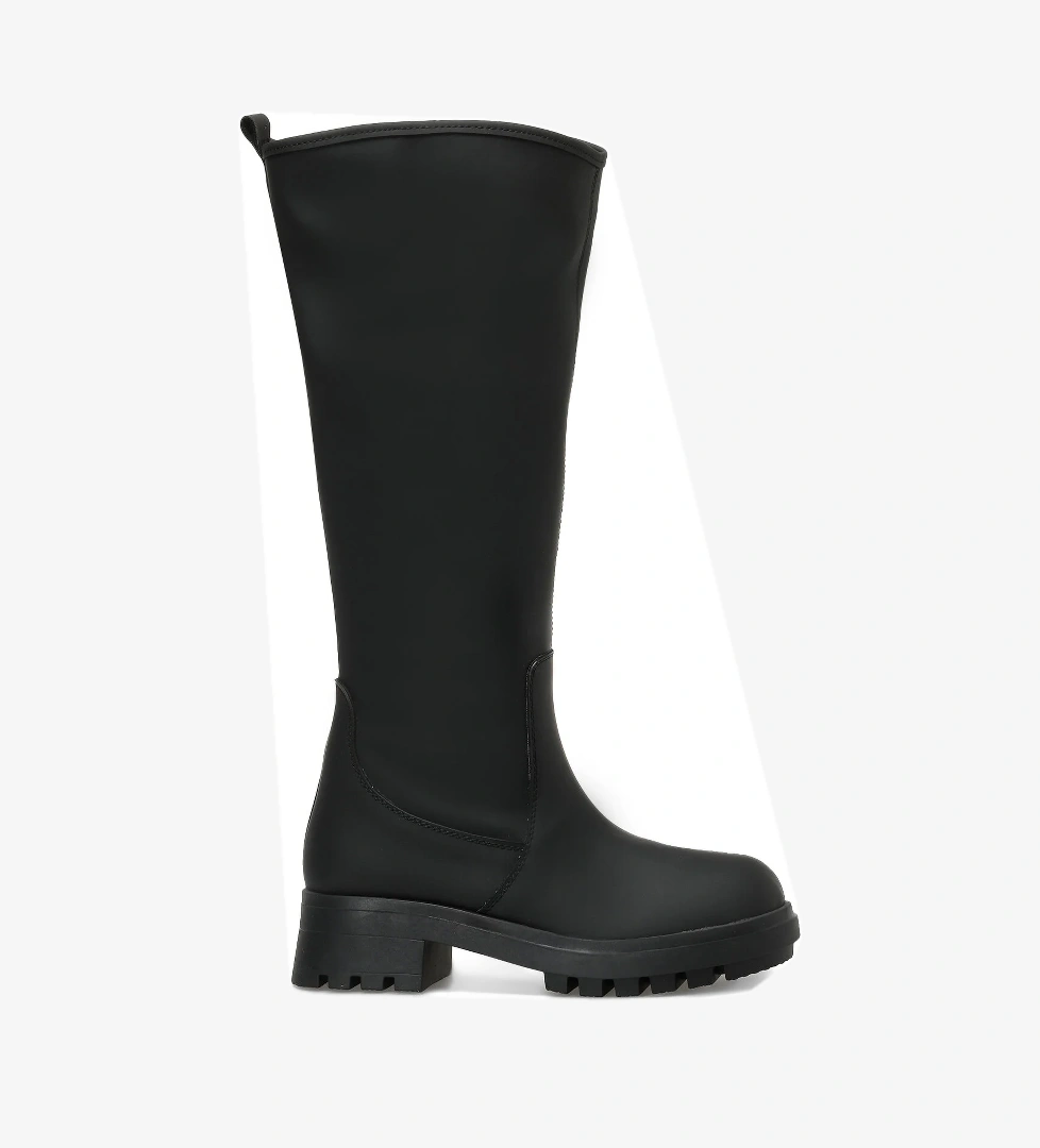 Art Bella Art Bella CW22063 2PR Siyah Kadın Düz Çizme Bot | Flo Siyah - 1. görsel