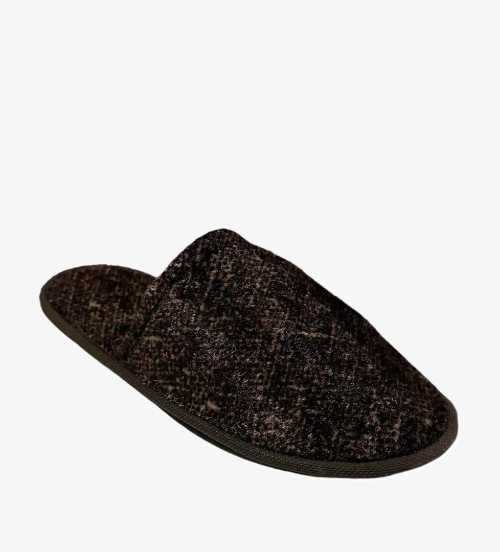 Kışlık Erkek Ev Terliği KAHVERENGİ - Görsel 1